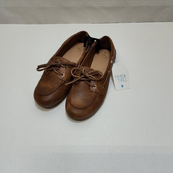 Time & Tru Boat Shoes Slip-On Loafers Women's Size 8 Comfortable Casual NWT - Picture 1 of 9